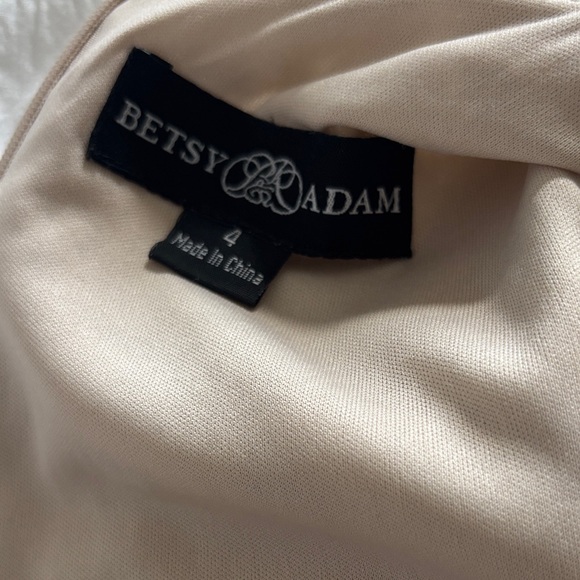 Betsy & Adam Gold Floral Lace Dress - Picture 7 of 15